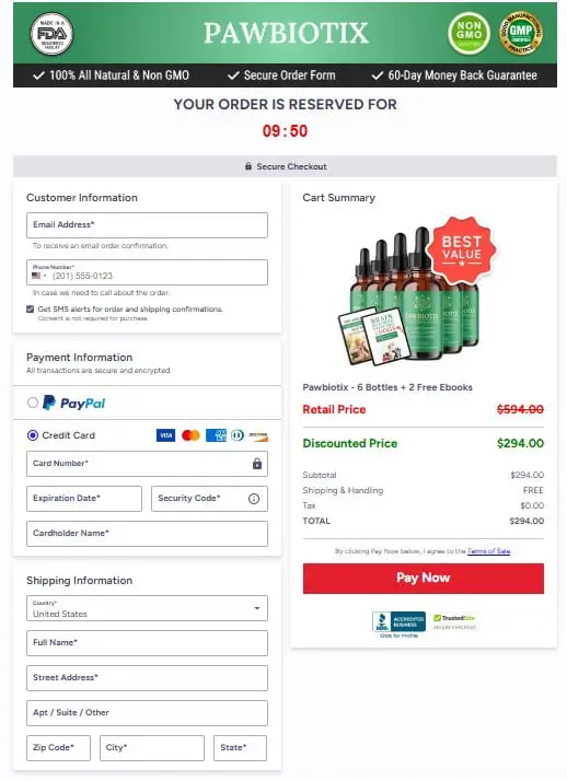 Pawbiotix Checkout